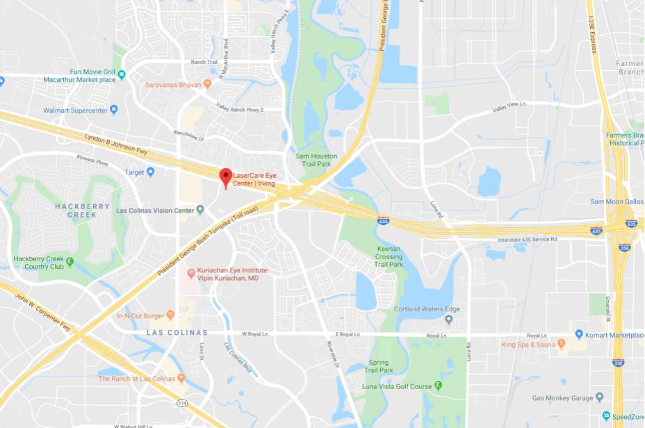 LaserCare Eye Center Irving Map